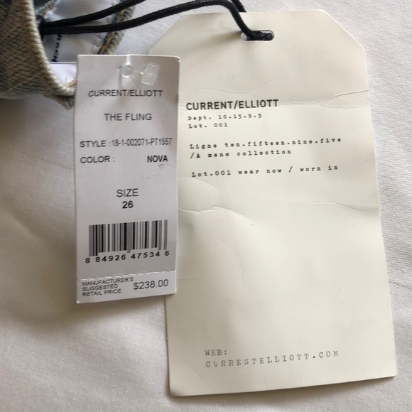 Current/Elliott The Fling distressed jeans 26 - Picture 9 of 9